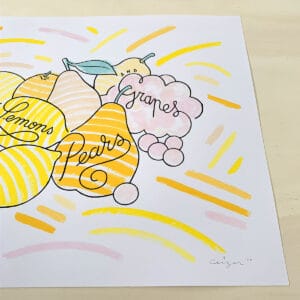 Quinces, Lemons, Pears & Grapes #C11