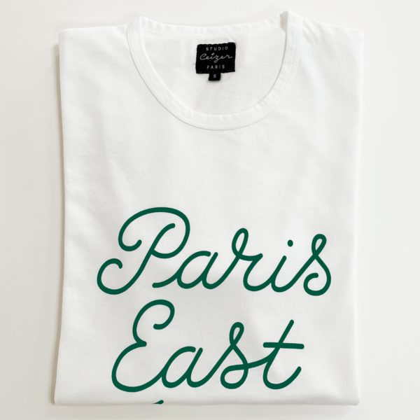 Paris Eastside Green Script Tshirt-2192