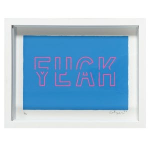 F#ck Yeah Blue Framed
