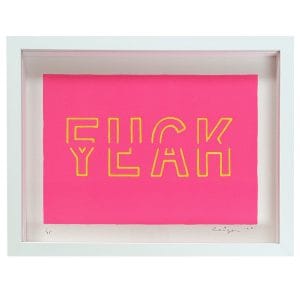 F#ck Yeah Fluo Pink Framed