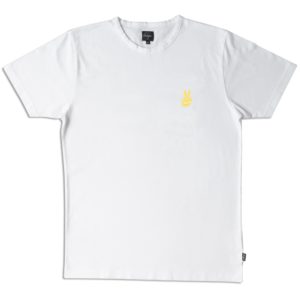 Peace gold embroidery white t-shirt-0