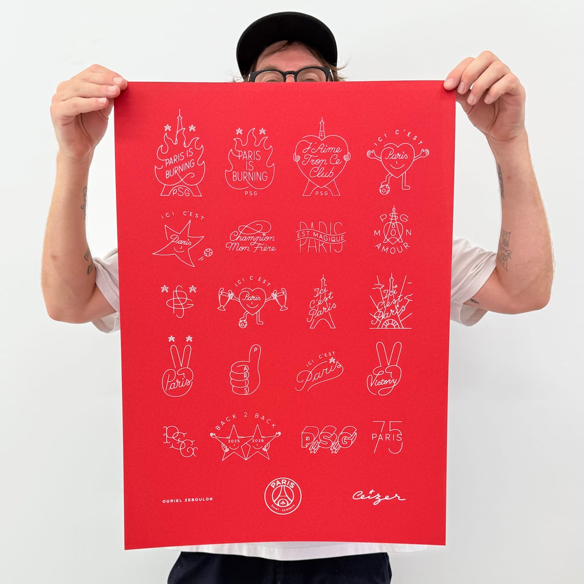 PSG Tattoo Sheet (Red)